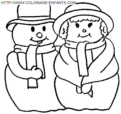 dibujo Navidad Muneco de Nieve