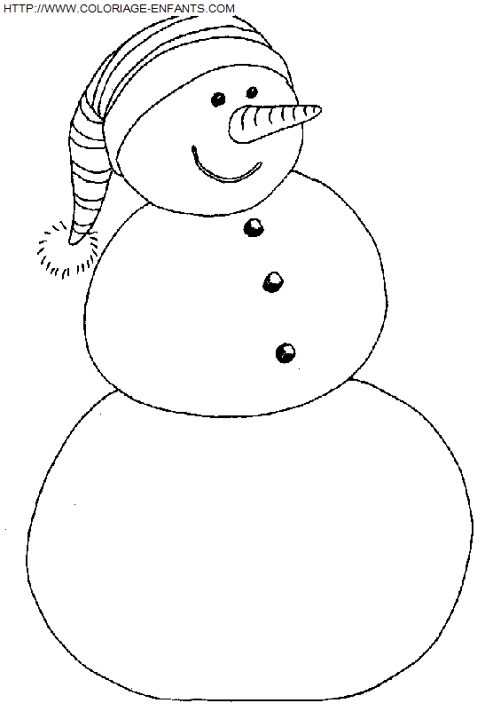 dibujo Navidad Muneco de Nieve