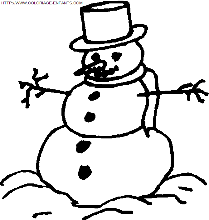 dibujo Navidad Muneco de Nieve