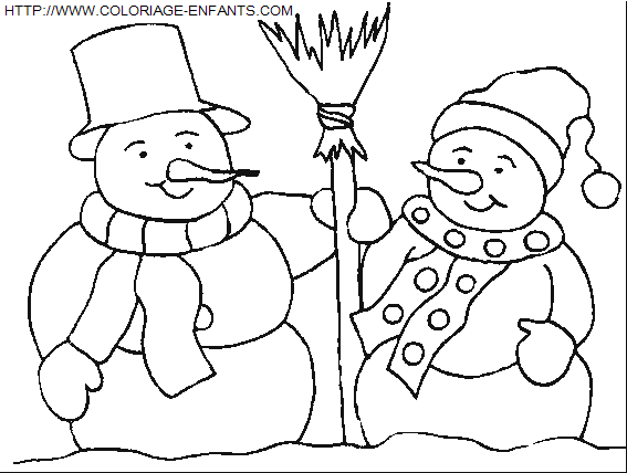 dibujo Navidad Muneco de Nieve