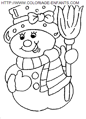 dibujo Navidad Muneco de Nieve