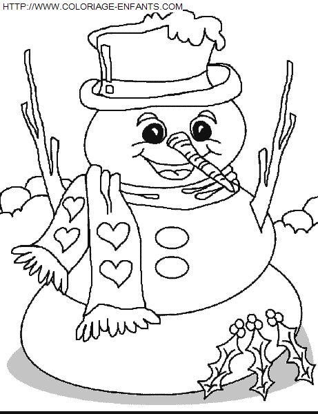 dibujo Navidad Muneco de Nieve