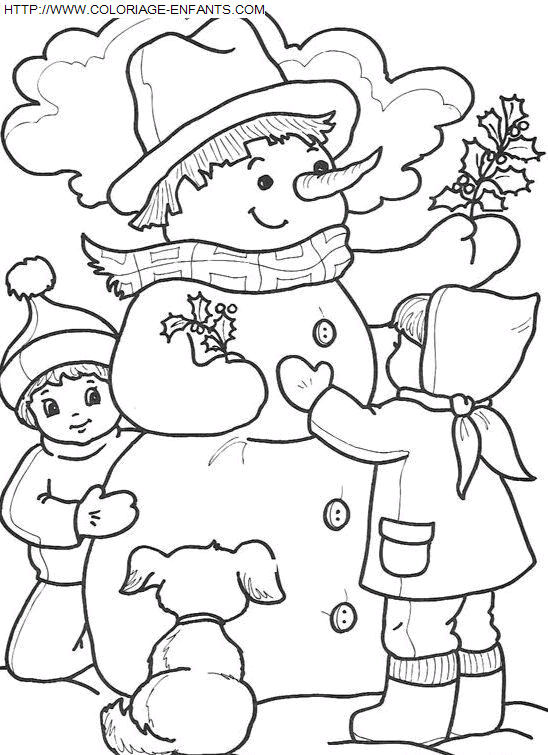 dibujo Navidad Muneco de Nieve