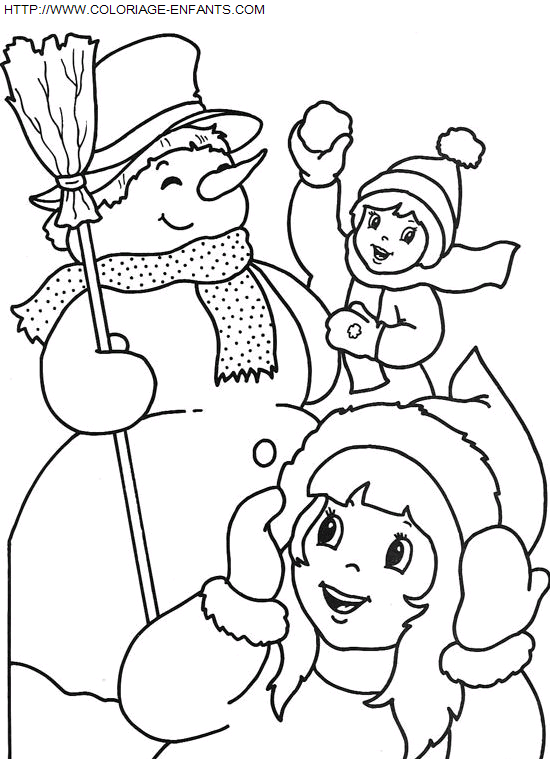 dibujo Navidad Muneco de Nieve