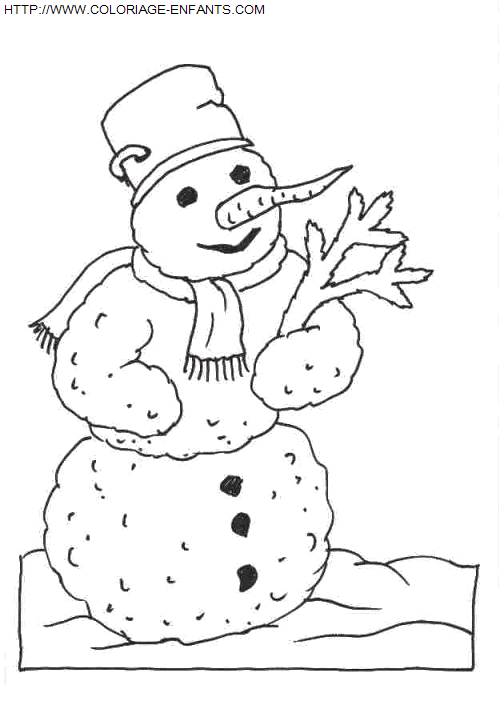 dibujo Navidad Muneco de Nieve