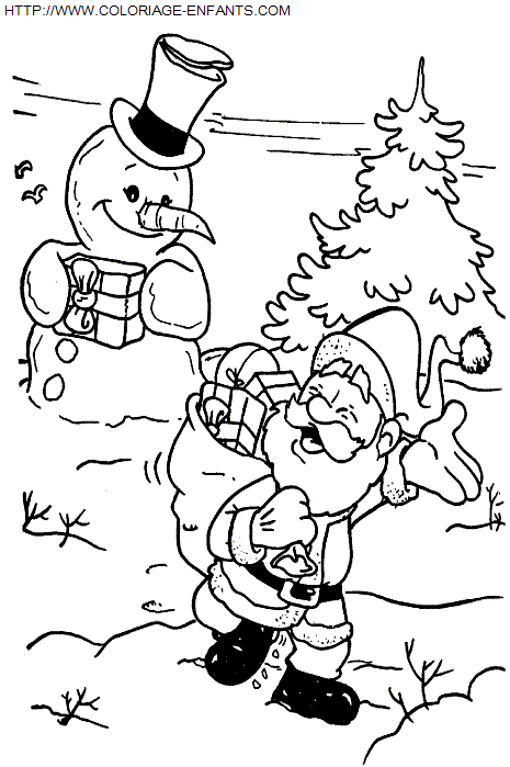 dibujo Navidad Muneco de Nieve