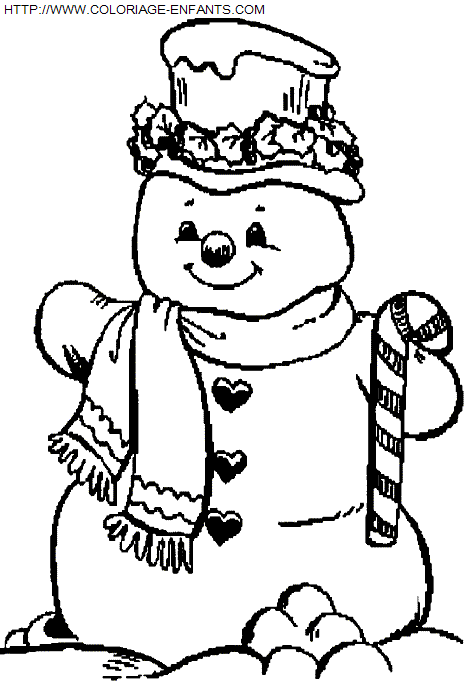 dibujo Navidad Muneco de Nieve