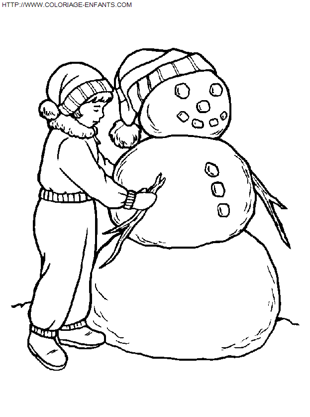 dibujo Navidad Muneco de Nieve