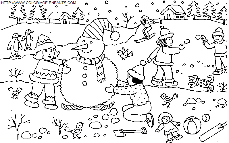 dibujo Navidad Muneco de Nieve