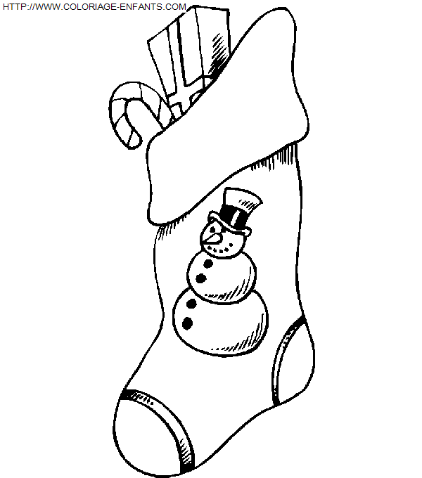 dibujo Navidad Calcetines