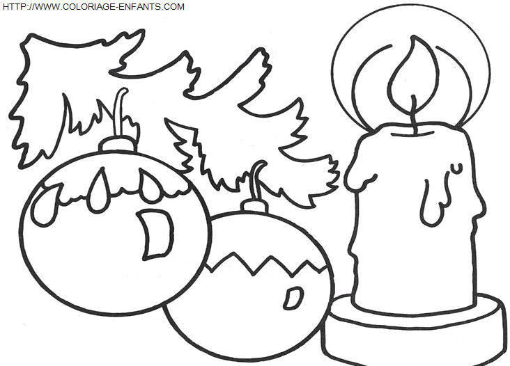 dibujo Navidad Velas