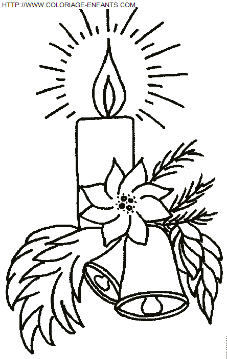 dibujo Navidad Velas