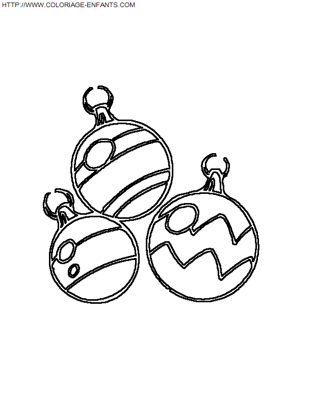 dibujo Navidad Bolas