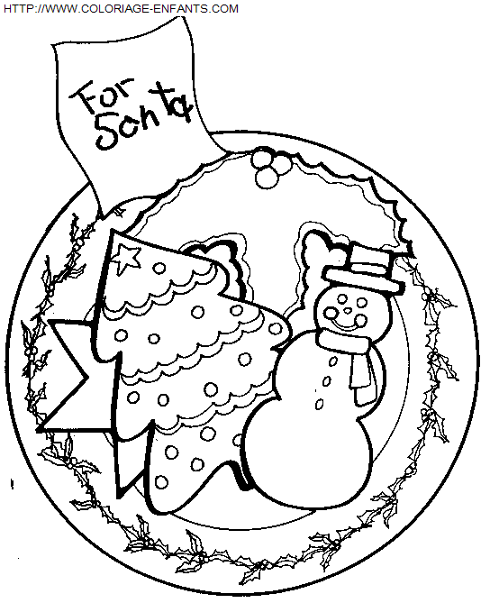 dibujo Navidad Bolas