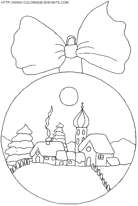 dibujo Navidad Bolas