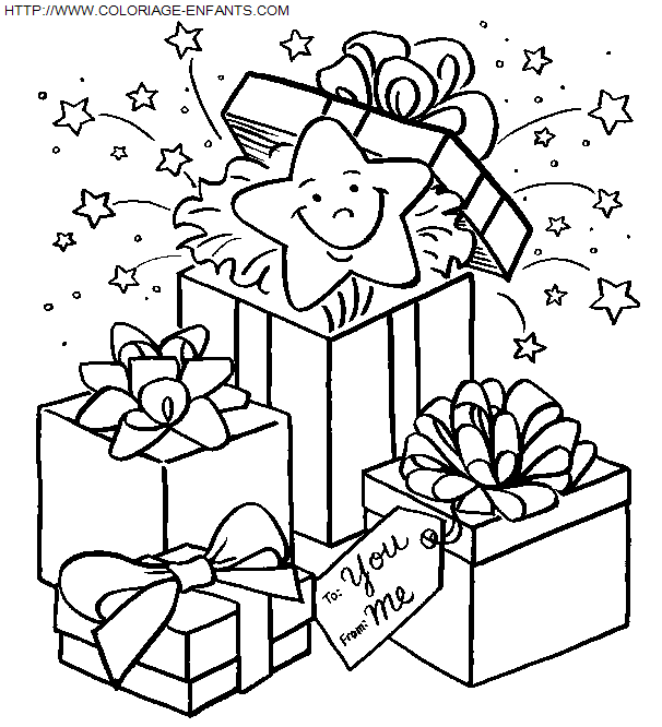 dibujo Navidad Regalos