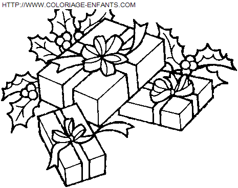 dibujo Navidad Regalos