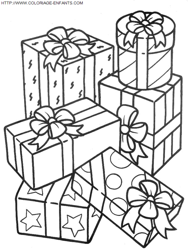 dibujo Navidad Regalos