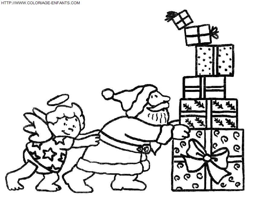 dibujo Navidad Regalos