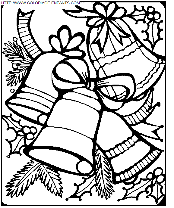 dibujo Navidad Campanas