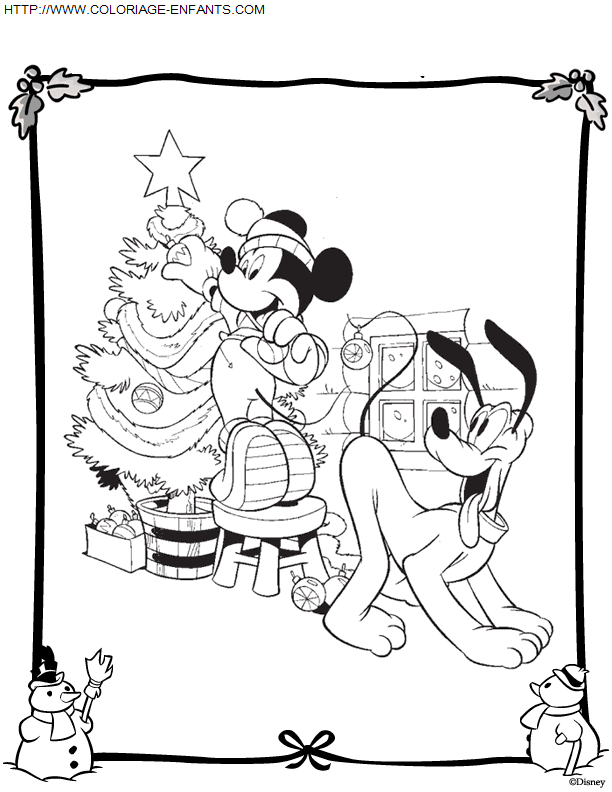 dibujo Navidad Disney