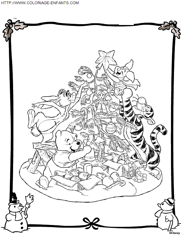 dibujo Navidad Disney