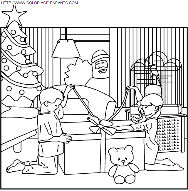 dibujo Navidad Ninos