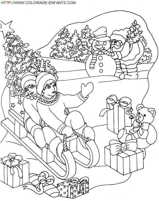 dibujo Navidad Ninos