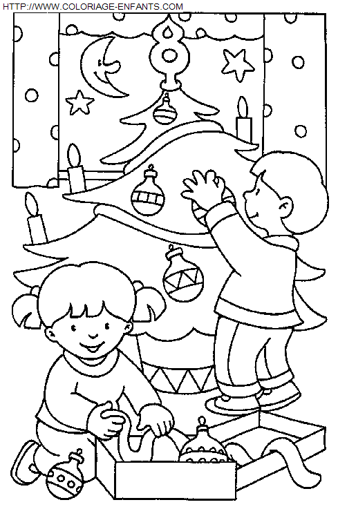 dibujo Navidad Ninos