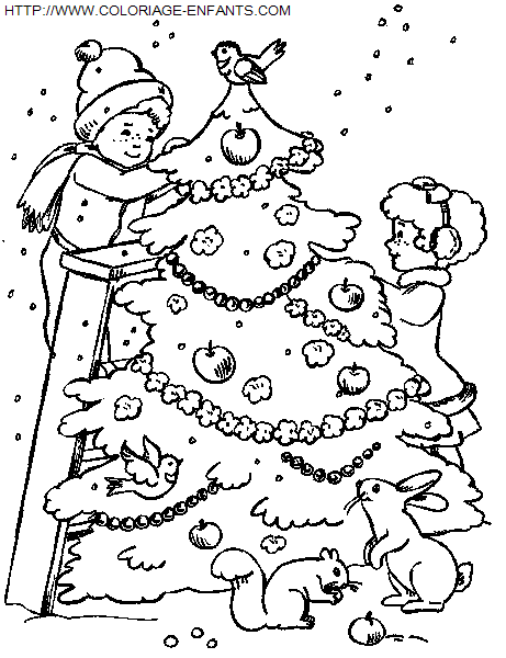 dibujo Navidad Ninos