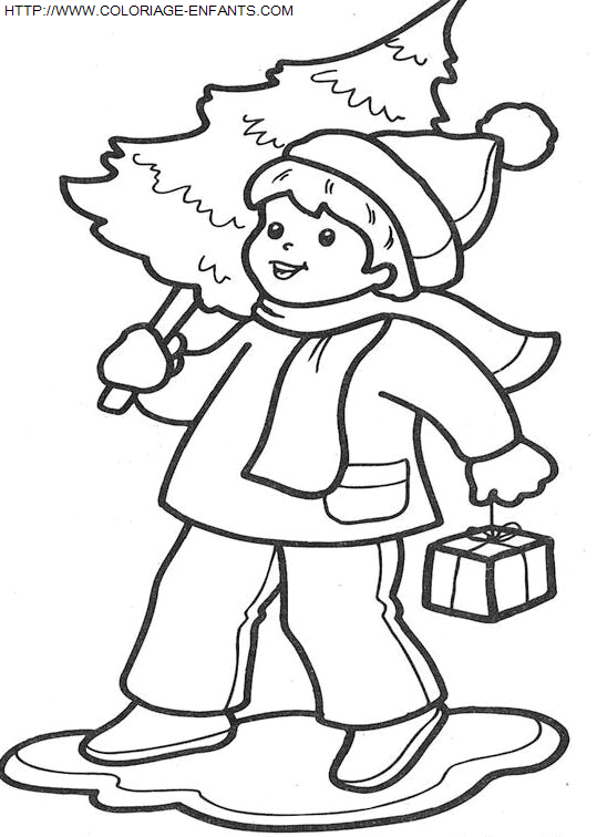 dibujo Navidad Ninos