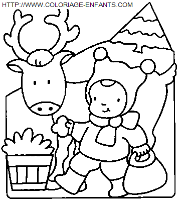 dibujo Navidad Ninos