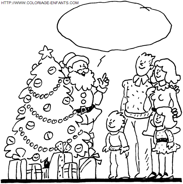 dibujo Navidad Ninos