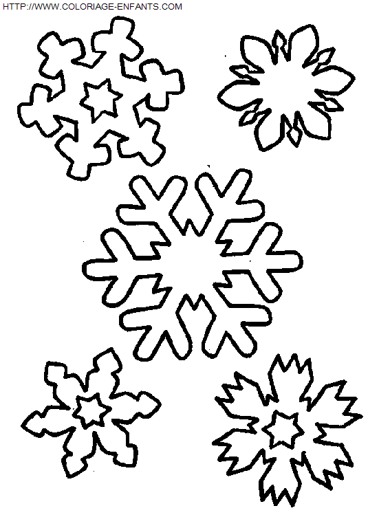 dibujo Navidad Copos de Nieve