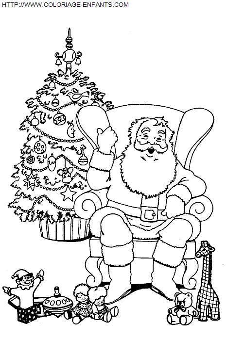 dibujo Navidad Casa Papa Noel