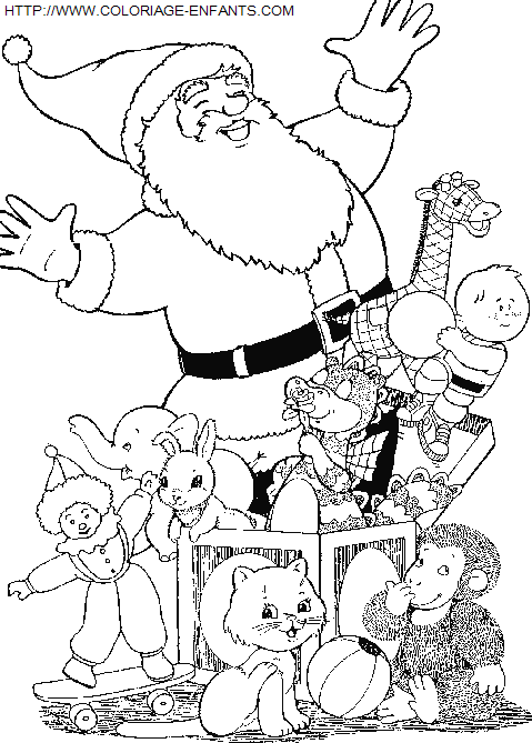 dibujo Navidad Casa Papa Noel