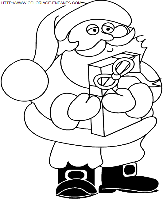 dibujo Navidad Papa Noel