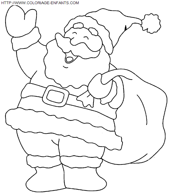 dibujo Navidad Papa Noel