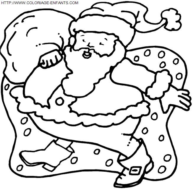 dibujo Navidad Papa Noel