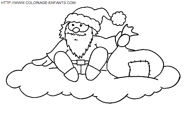 dibujo Navidad Papa Noel