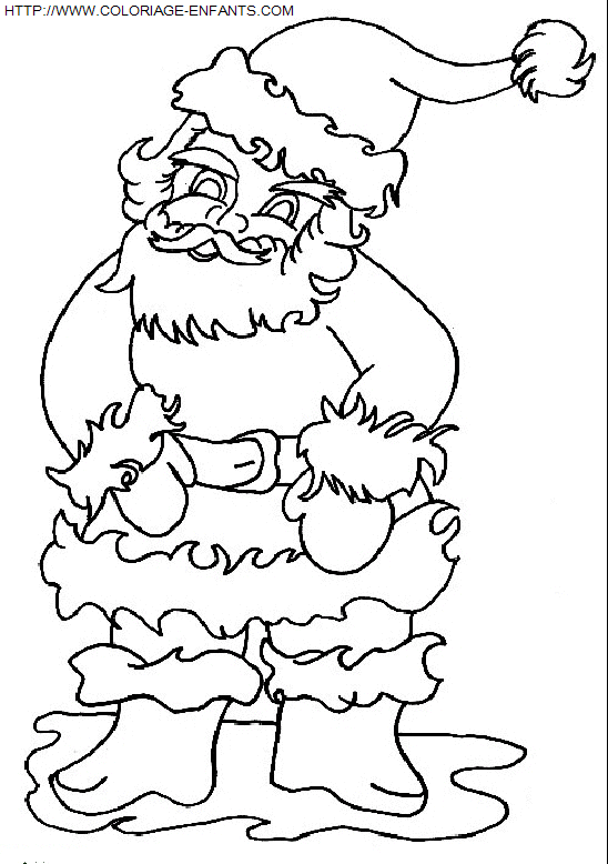 dibujo Navidad Papa Noel