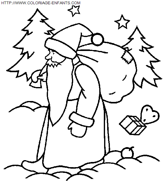 dibujo Navidad Papa Noel