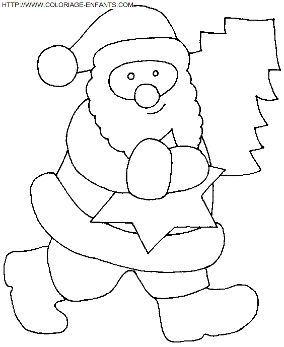 dibujo Navidad Papa Noel