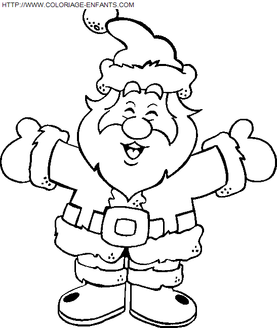 dibujo Navidad Papa Noel