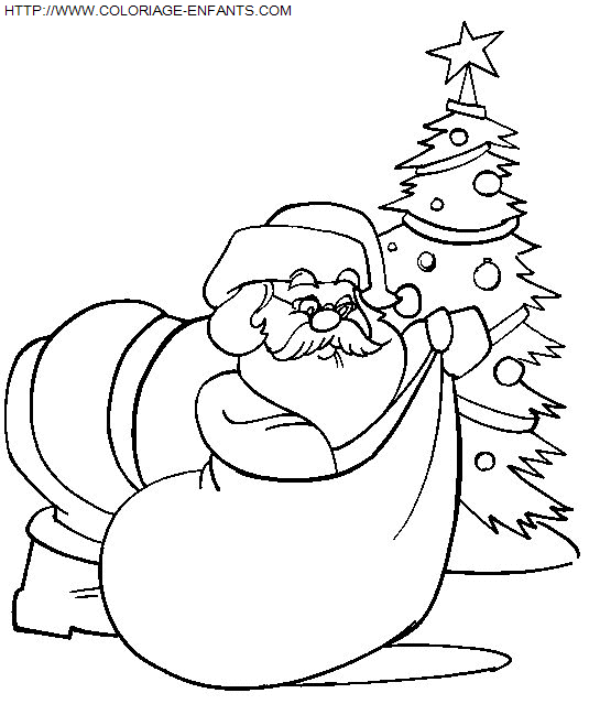 dibujo Navidad Papa Noel