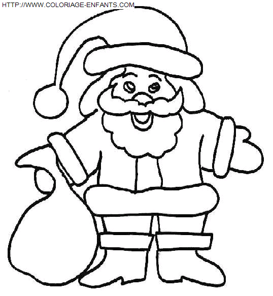 dibujo Navidad Papa Noel