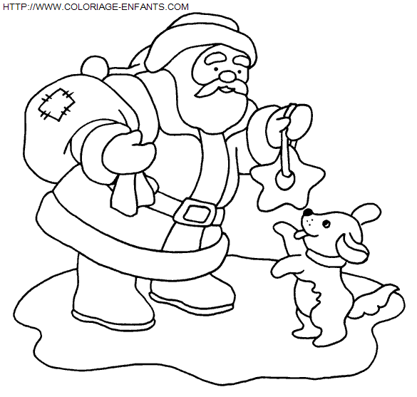 dibujo Navidad Papa Noel