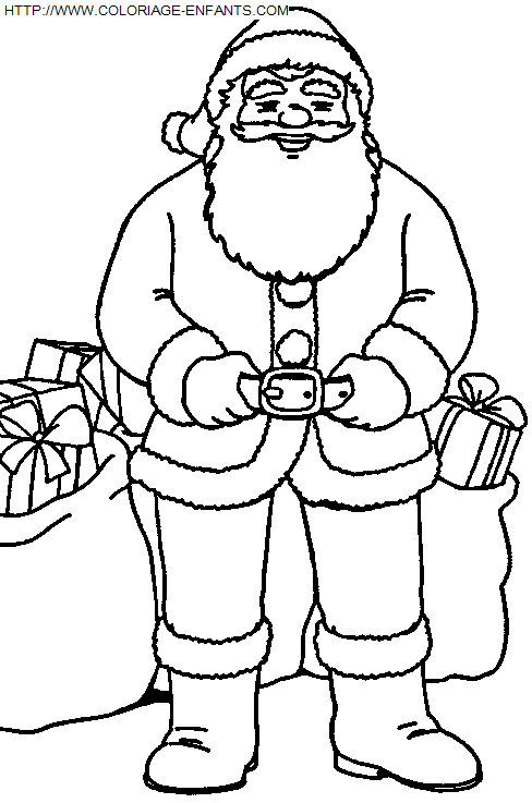 dibujo Navidad Papa Noel