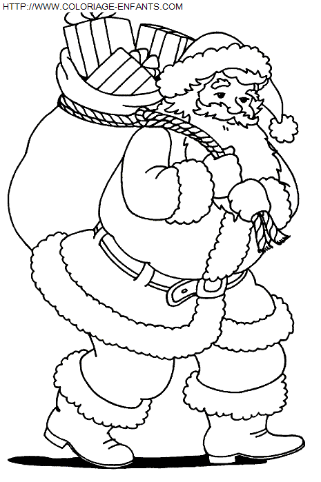 dibujo Navidad Papa Noel