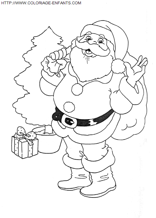 dibujo Navidad Papa Noel